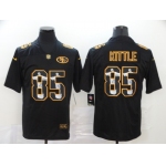Men's San Francisco 49ers #85 George Kittle Jesus Faith Black Vapor Untouchable Stitched NFL Nike Limited Jersey