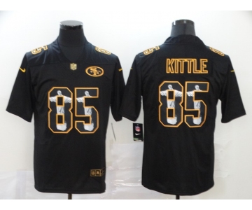 Men's San Francisco 49ers #85 George Kittle Jesus Faith Black Vapor Untouchable Stitched NFL Nike Limited Jersey