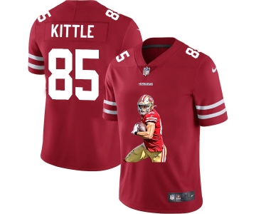 Men's San Francisco 49ers #85 George Kittle Red Player Portrait Edition 2020 Vapor Untouchable Stitched NFL Nike Limited Jersey