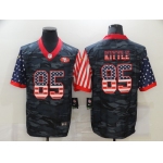 Men's San Francisco 49ers #85 George Kittle USA Camo 2020 Salute To Service Stitched NFL Nike Limited Jersey