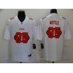 Men's San Francisco 49ers #85 George Kittle White 2020 Shadow Logo Vapor Untouchable Stitched NFL Nike Limited Jersey