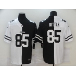 Men's San Francisco 49ers #85 George Kittle White Black Peaceful Coexisting 2020 Vapor Untouchable Stitched NFL Nike Limited Jersey