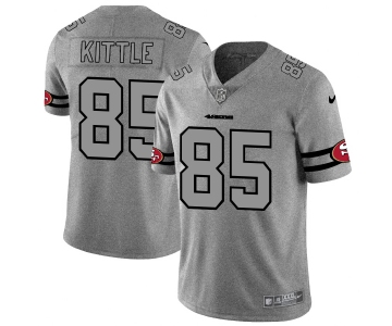 Nike 49ers 85 George Kittle 2019 Gray Gridiron Gray Vapor Untouchable Limited Jersey