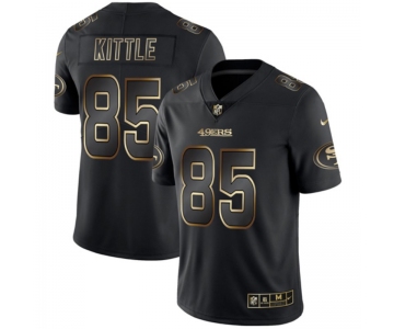 Nike 49ers 85 George Kittle Black Gold Vapor Untouchable Limited Jersey