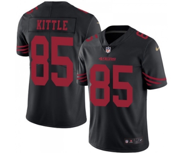 Nike 49ers #85 George Kittle Black Men's Stitched NFL Limited Rush Jersey