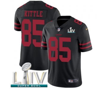 Nike 49ers #85 George Kittle Black Super Bowl LIV 2020 Alternate Youth Stitched NFL Vapor Untouchable Limited Jersey