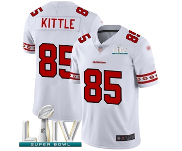 Nike 49ers #85 George Kittle White Super Bowl LIV 2020 Men's Stitched NFL Limited Team Logo Fashion Jersey