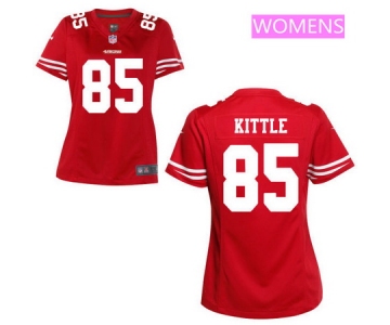 Women's 2017 NFL Draft San Francisco 49ers #85 George Kittle Scarlet Red Team Color Stitched NFL Nike Game Jersey