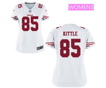 Women's 2017 NFL Draft San Francisco 49ers #85 George Kittle White Road Stitched NFL Nike Game Jersey