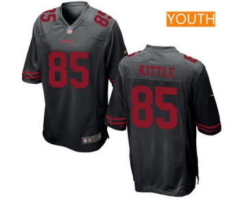 Youth 2017 NFL Draft San Francisco 49ers #85 George Kittle Black Alternate Stitched NFL Nike Game Jersey