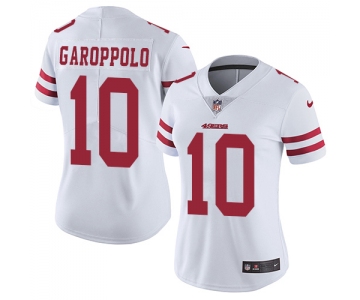 49ers #10 Jimmy Garoppolo White Women's Stitched Football Vapor Untouchable Limited Jersey