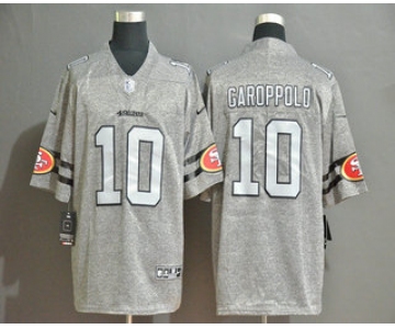 Men's San Francisco 49ers #10 Jimmy Garoppolo 2019 Gray Gridiron Vapor Untouchable Stitched NFL Nike Limited Jersey