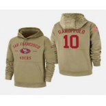 Men's San Francisco 49ers #10 Jimmy Garoppolo 2019 Salute to Service Sideline Therma Pullover Hoodie