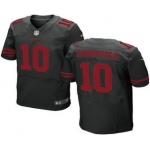 Men's San Francisco 49ers #10 Jimmy Garoppolo Black Alternate Stitched NFL Nike Elite Jersey