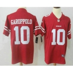 Men's San Francisco 49ers #10 Jimmy Garoppolo Red 2017 Vapor Untouchable Stitched NFL Nike Limited Jersey