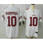 Men's San Francisco 49ers #10 Jimmy Garoppolo White 2017 Vapor Untouchable Stitched NFL Nike Limited Jersey