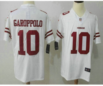 Men's San Francisco 49ers #10 Jimmy Garoppolo White 2017 Vapor Untouchable Stitched NFL Nike Limited Jersey