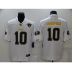 Men's San Francisco 49ers #10 Jimmy Garoppolo White 75th Patch Golden Edition Stitched NFL Nike Limited Jersey