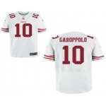 Men's San Francisco 49ers #10 Jimmy Garoppolo White Road Stitched NFL Nike Elite Jersey