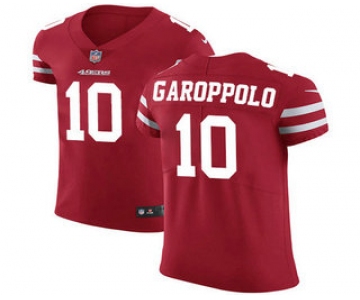 Nike 49ers #10 Jimmy Garoppolo Red Team Color Men's Stitched NFL Vapor Untouchable Elite Jersey