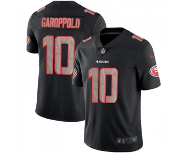 Nike San Francisco 49ers #10 Jimmy Garoppolo Black Vapor Impact Limited Jersey