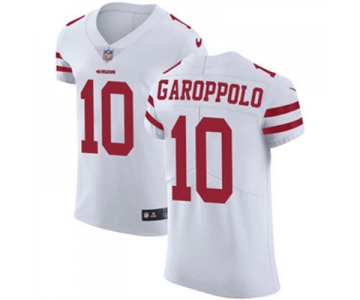 Nike San Francisco 49ers #10 Jimmy Garoppolo White Men's Stitched NFL Vapor Untouchable Elite Jersey