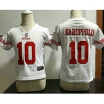 Toddler San Francisco 49ers #10 Jimmy Garoppolo White Road NFL Nike Jersey