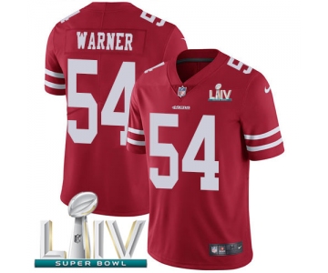 Nike 49ers #54 Fred Warner Red Super Bowl LIV 2020 Team Color Men's Stitched NFL Vapor Untouchable Limited Jersey