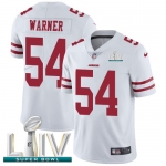 Nike 49ers #54 Fred Warner White Super Bowl LIV 2020 Youth Stitched NFL Vapor Untouchable Limited Jersey