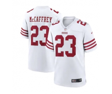 Men's San Francisco 49ers #23 Christian McCaffrey 2022 New White Vapor Untouchable Limited Stitched Jersey