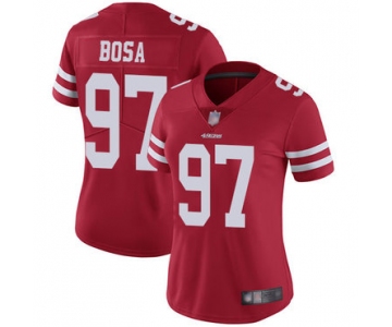 49ers #97 Nick Bosa Red Team Color Women's Stitched Football Vapor Untouchable Limited Jersey