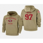 Men's San Francisco 49ers #97 Nick Bosa 2019 Salute to Service Sideline Therma Pullover Hoodie