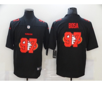 Men's San Francisco 49ers #97 Nick Bosa Black 2020 Shadow Logo Vapor Untouchable Stitched NFL Nike Limited Jersey