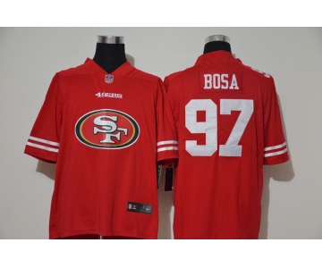 Men's San Francisco 49ers #97 Nick Bosa Red 2020 Big Logo Vapor Untouchable Stitched NFL Nike Fashion Limited Jersey