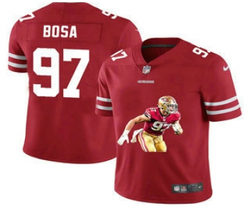 Men's San Francisco 49ers #97 Nick Bosa Red Player Portrait Edition 2020 Vapor Untouchable Stitched NFL Nike Limited Jersey