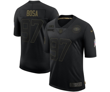 Nike 49ers 97 Nick Bosa Black 2020 Salute To Service Limited Jersey