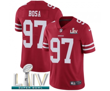 Nike 49ers #97 Nick Bosa Red Super Bowl LIV 2020 Team Color Men's Stitched NFL Vapor Untouchable Limited Jersey