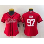 Youth San Francisco 49ers #97 Nick Bosa Red With Patch Cool Base Stitched Baseball Jersey