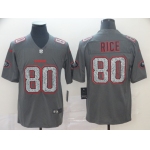 Nike 49ers 80 Jerry Rice Gray Camo Vapor Untouchable Limited Jersey