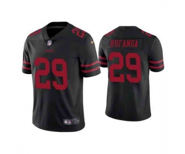 Men San Francisco 49ers #29 Talanoa Hufanga Black Vapor Limited Jersey