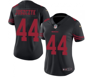 Women's Nike San Francisco 49ers #44 Kyle Juszczyk Black Stitched NFL Limited Rush Jersey