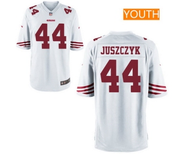 Youth San Francisco 49ers #44 Kyle Juszczyk White Road Stitched NFL Nike Game Jersey