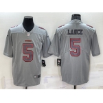 Men's San Francisco 49ers #5 Trey Lance Grey Atmosphere Fashion Vapor Untouchable Stitched Limited Jersey