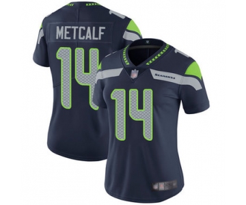 Seahawks #14 D.K. Metcalf Steel Blue Team Color Women's Stitched Football Vapor Untouchable Limited Jersey