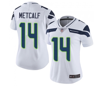 Seahawks #14 D.K. Metcalf White Women's Stitched Football Vapor Untouchable Limited Jersey