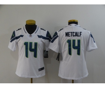 Women's Seattle Seahawks #14 D.K. Metcalf White 2017 Vapor Untouchable Stitched NFL Nike Limited Jersey