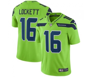 Nike Seattle Seahawks #16 Tyler Lockett Green Men's Stitched NFL Limited Rush Jersey