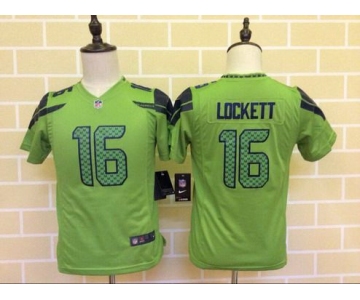 Youth Seattle Seahawks #16 Tyler Lockett Green Alternate NFL Nike Game Jersey