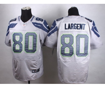 Nike Seattle Seahawks #80 Steve Largent Gray Elite Jersey