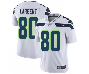 Nike Seattle Seahawks #80 Steve Largent White Men's Stitched NFL Vapor Untouchable Limited Jersey